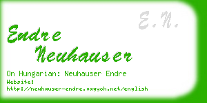 endre neuhauser business card